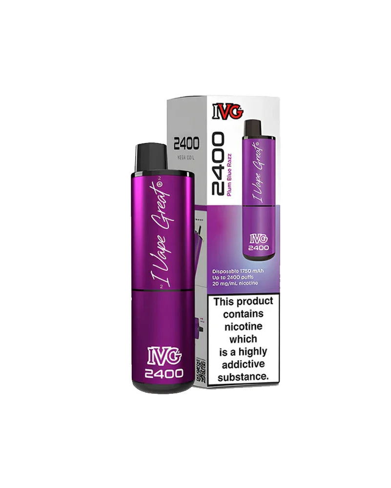 IVG 2400 Plum Blue Razz Disposable Vape