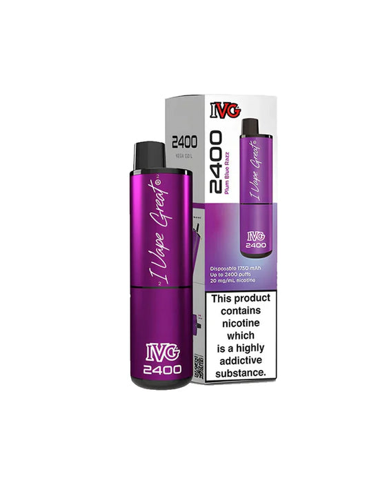 IVG 2400 Plum Blue Razz Disposable Vape