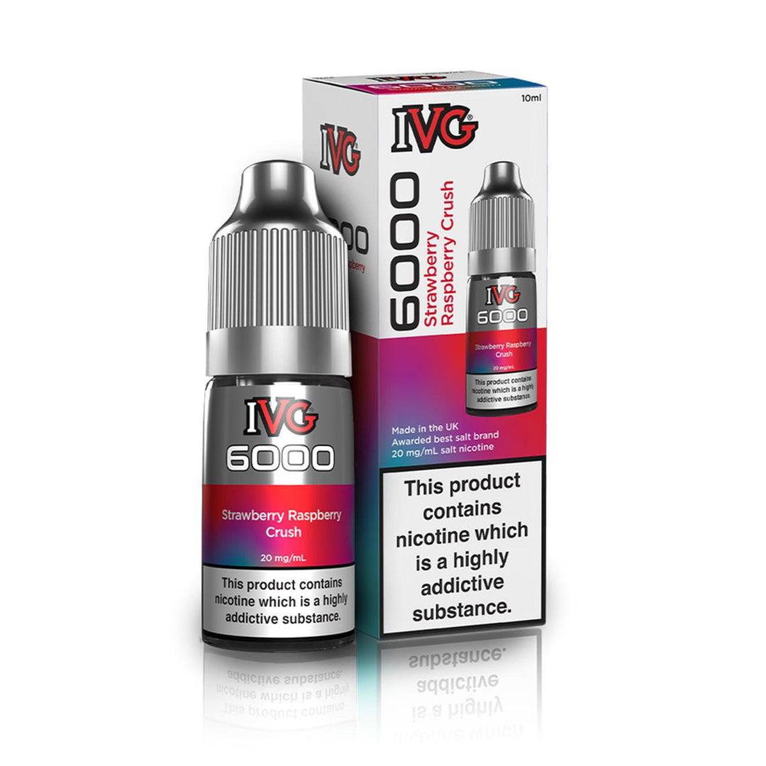 IVG 6000 Strawberry Raspberry Crush Nic Salt Vape Juice - Vapours Deal Ltd
