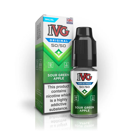 IVG Original 50/50 Sour Green Apple E-Liquid - 10ml