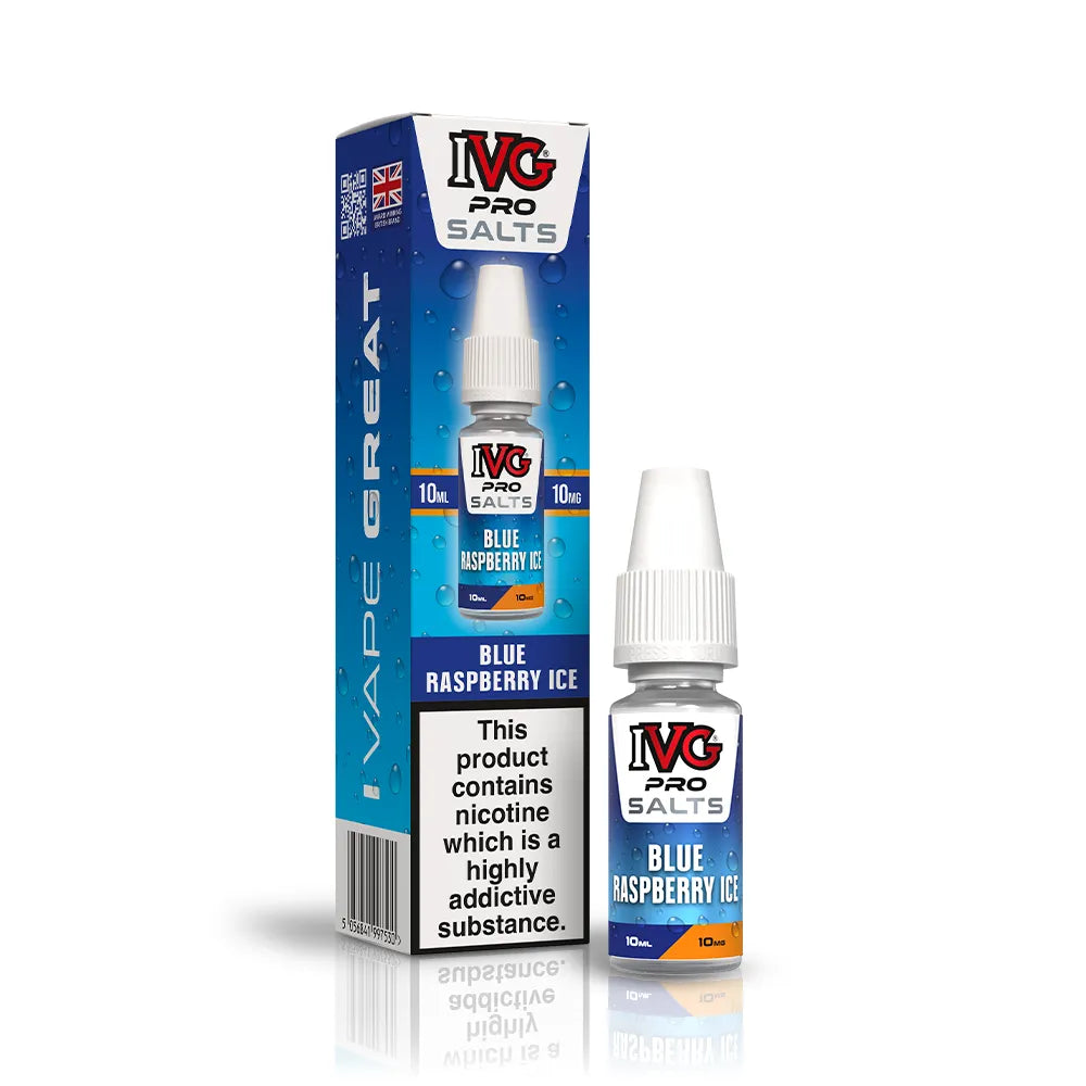 IVG Pro Salts Blue Raspberry Ice Nic Salt Vape Juice 10mg