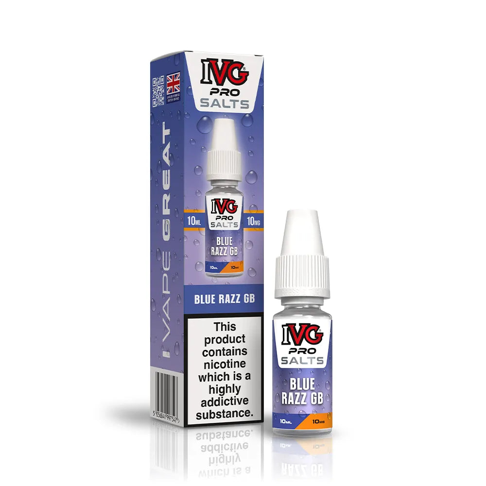 IVG Pro Salts Blue Razz GB Nic Salt Vape Juice 10mg