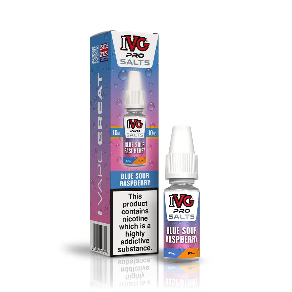 IVG Pro Salts Blue Sour Raspberry Nic Salt Vape Juice 10mg