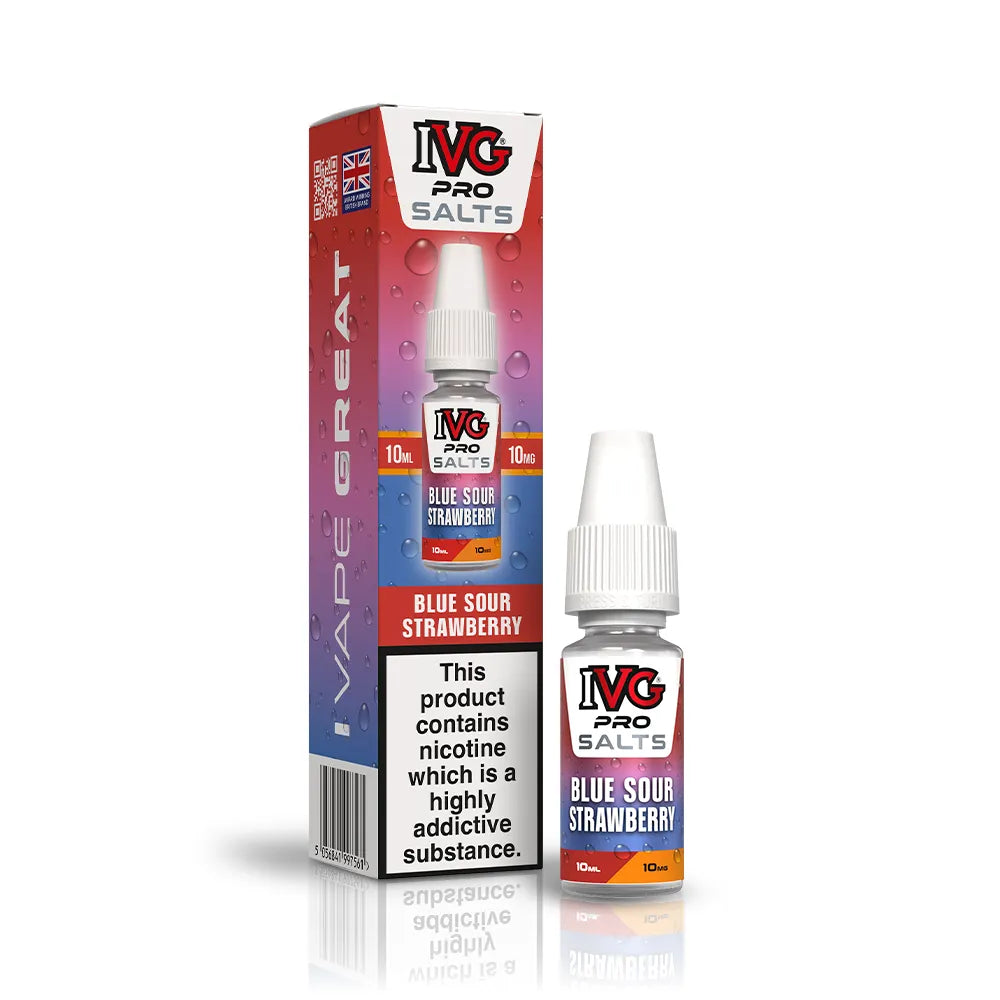 IVG Pro Salts Blue Sour Strawberry Nic Salt Vape Juice 10mg