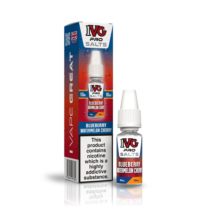 IVG Pro Salts Blueberry Watermelon Cherry Nic Salt Vape Juice 10mg