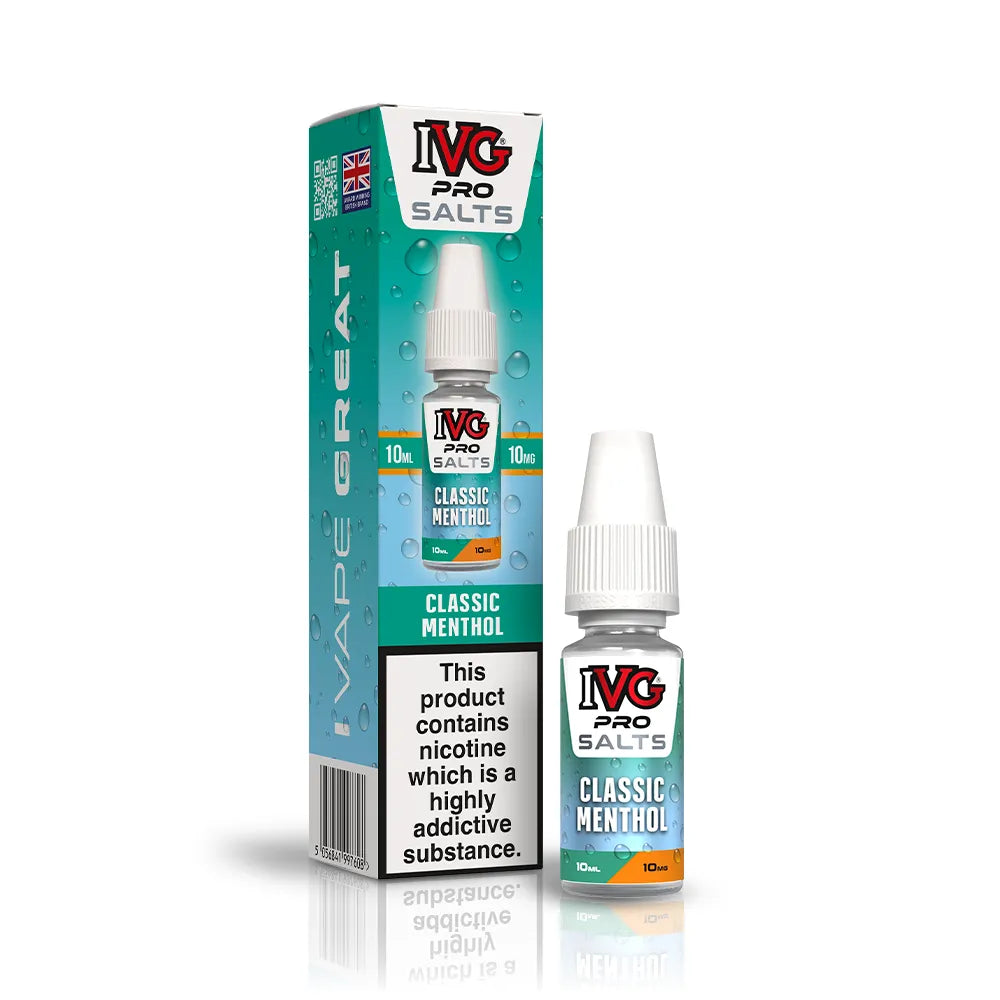 IVG Pro Salts Classic Menthol Nic Salt Vape Juice 10mg