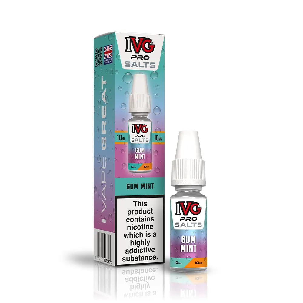 IVG Pro Salts Gum Mint Nic Salt Vape Juice 10mg