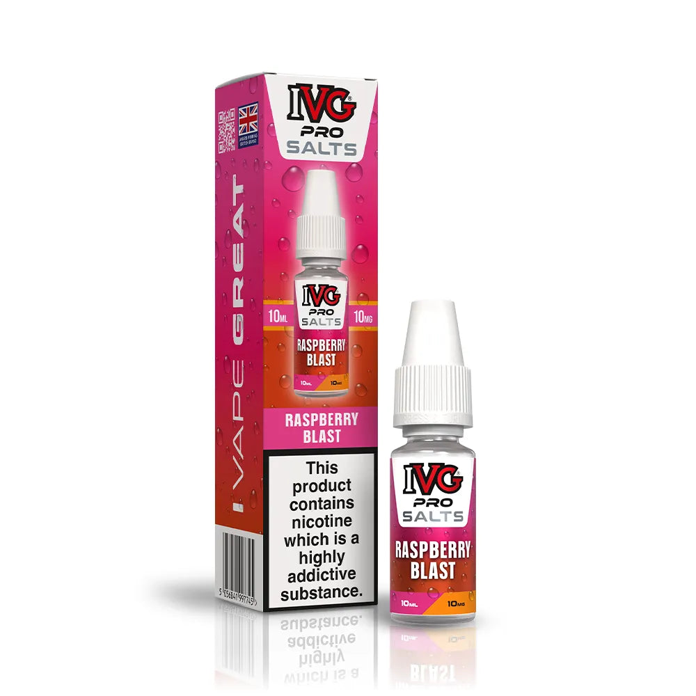IVG Pro Salts Raspberry Blast Nic Salt Vape Juice 10mg