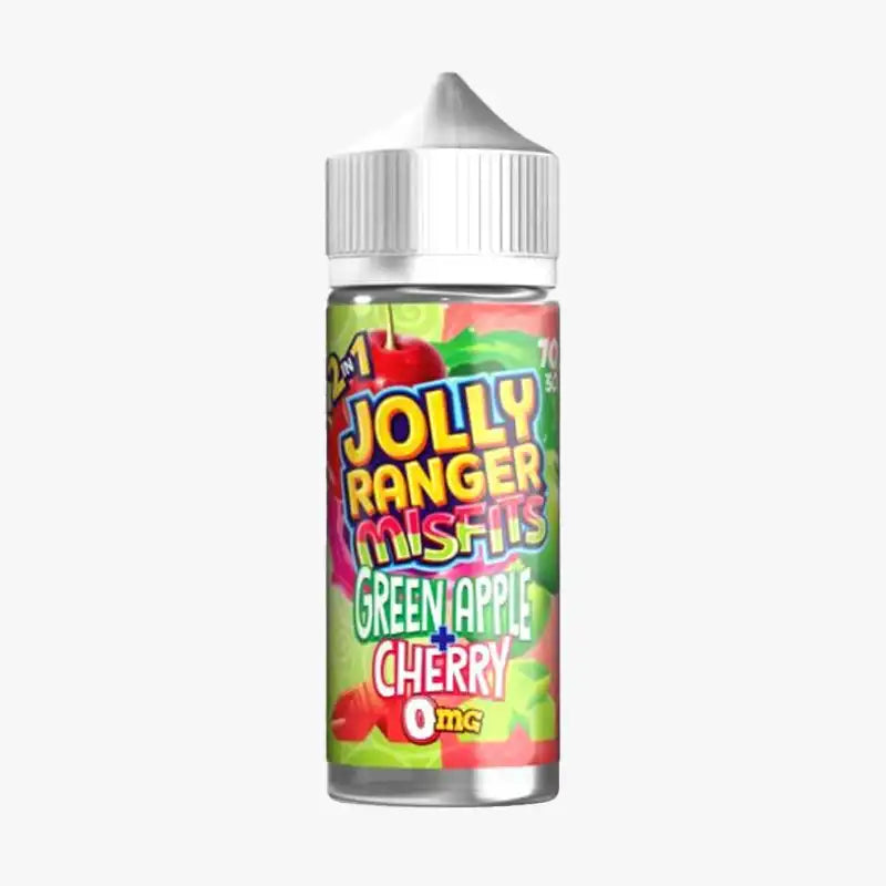 Jolly Ranger Misfits Green Apple And Cherry 100ml Shortfill E Liquid