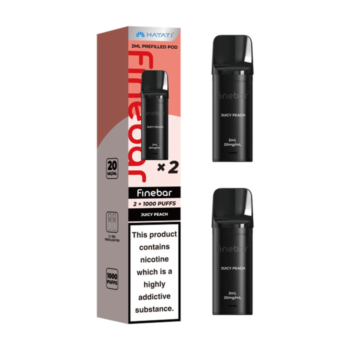 Juicy Peach Hayati Finebar 1000 Prefilled Pods