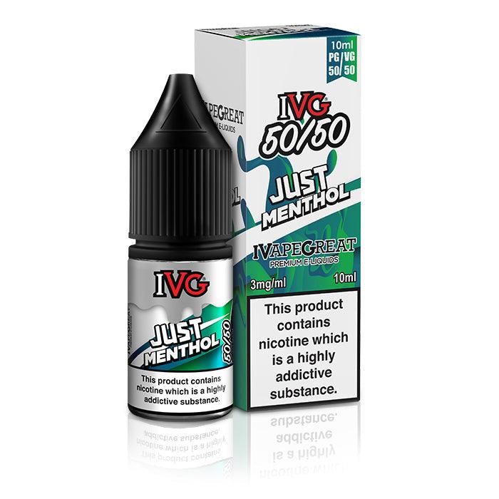 IVG 50/50 Just Menthol 10ml Nic Salt Vape Juice - Vapours Deal Ltd