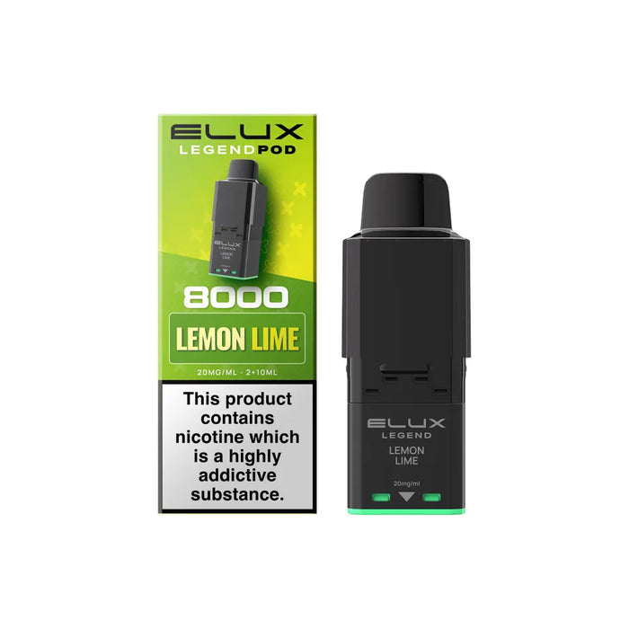 Lemon Lime Elux Legend 8000 Refill Pods