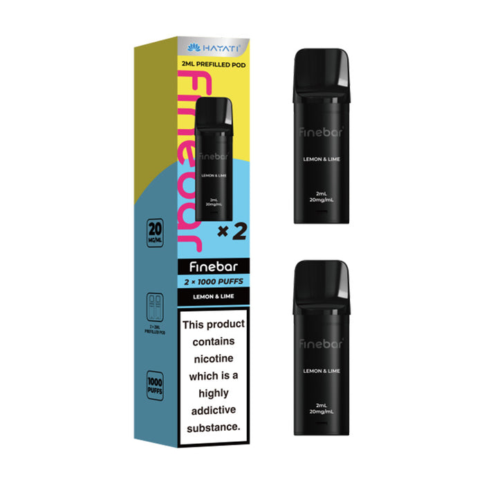 Lemon Lime Hayati Finebar 1000 Prefilled Pods