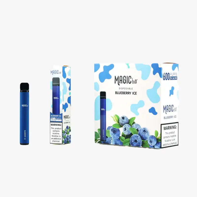 Magic Bar 600 Puffs Disposable Box Of 10 Blueberry Ice