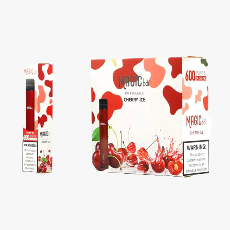 Magic Bar 600 Puffs Disposable Box Of 10 Cherry Ice