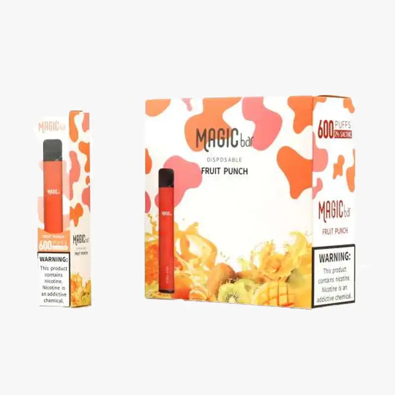 Magic Bar 600 Puffs Disposable Box Of 10 Fruit Punch