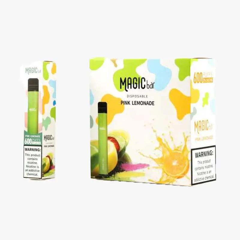 Magic Bar 600 Puffs Disposable Box Of 10 Pink Lemonade