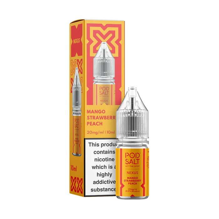 Mango Strawberry Peach 10ml Nic Salt By Pod Salt Nexus