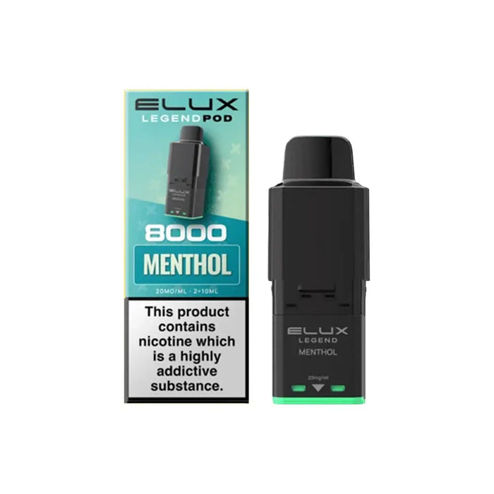 Menthol Elux Legend 8000 Refill Pods