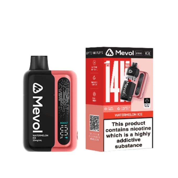 Watermelon Ice Mevol S7000 pod vape kit
