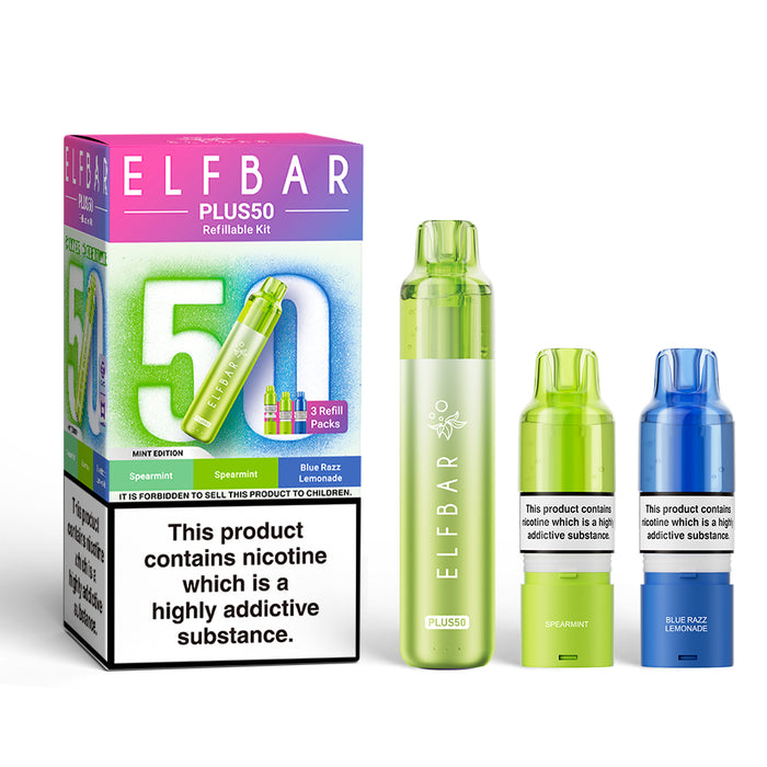 Elf Bar Plus 50 Prefilled Pod Kit - mint edition