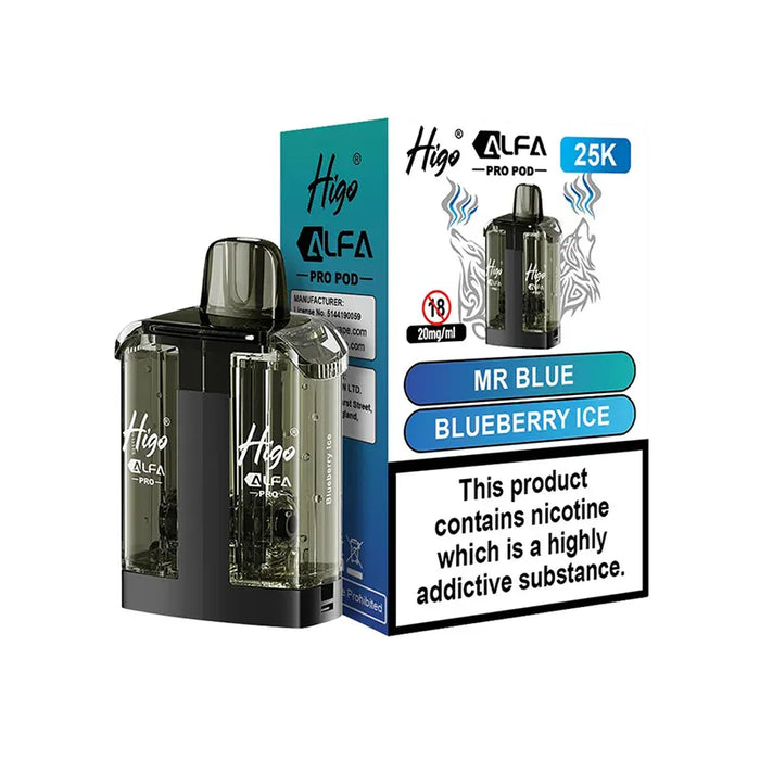 Mr Blue / Blueberry Ice Higo Alfa Pro 25K Pods