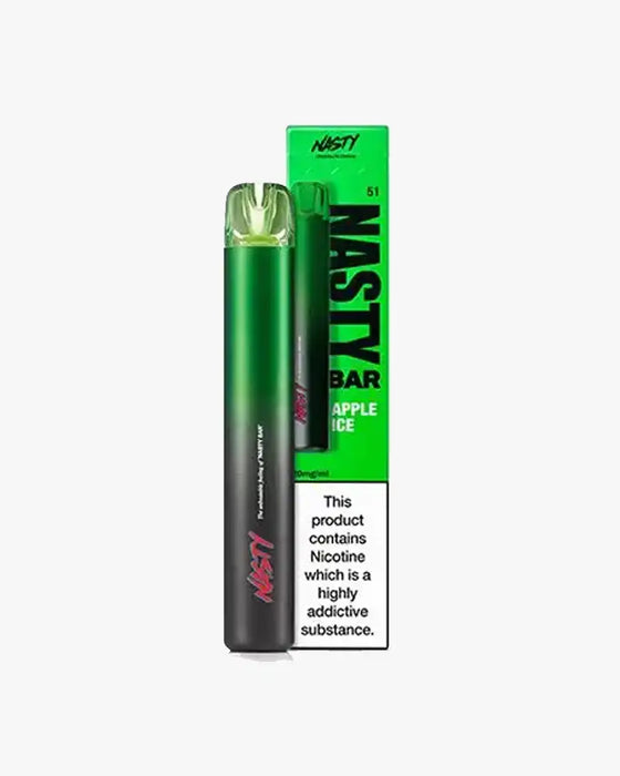 Nasty Bar DX2 Disposable Vape Bars 600 Puffs Apple Ice