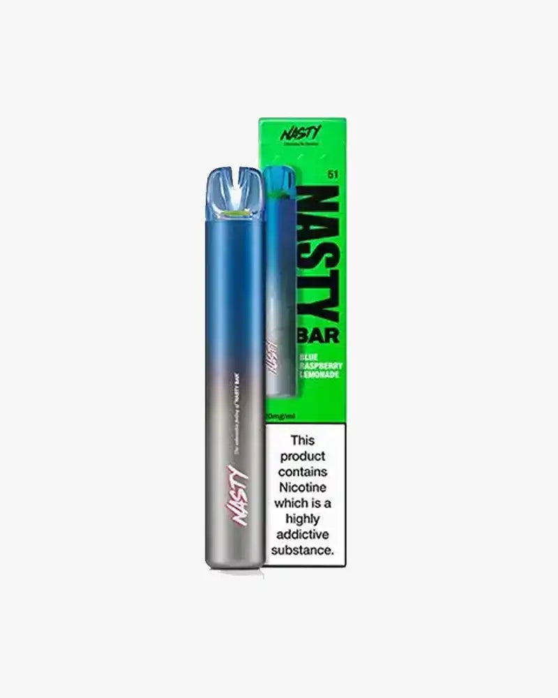 Nasty Bar DX2 Disposable Vape Bars 600 Puffs Blue Raspberry Lemonade