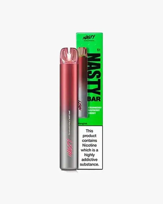 Nasty Bar DX2 Disposable Vape Bars 600 Puffs Strawberry Raspberry Cherry