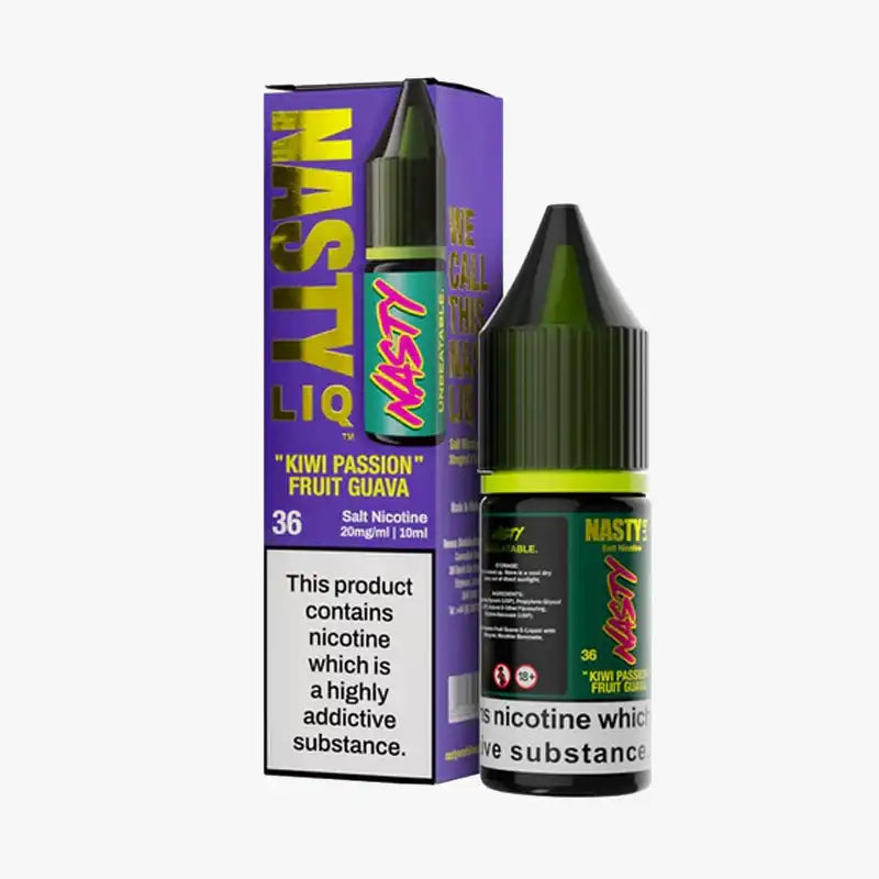 Nasty LIQ Nic Salts 10ml E Liquid Kiwi Passion Fruit Guava