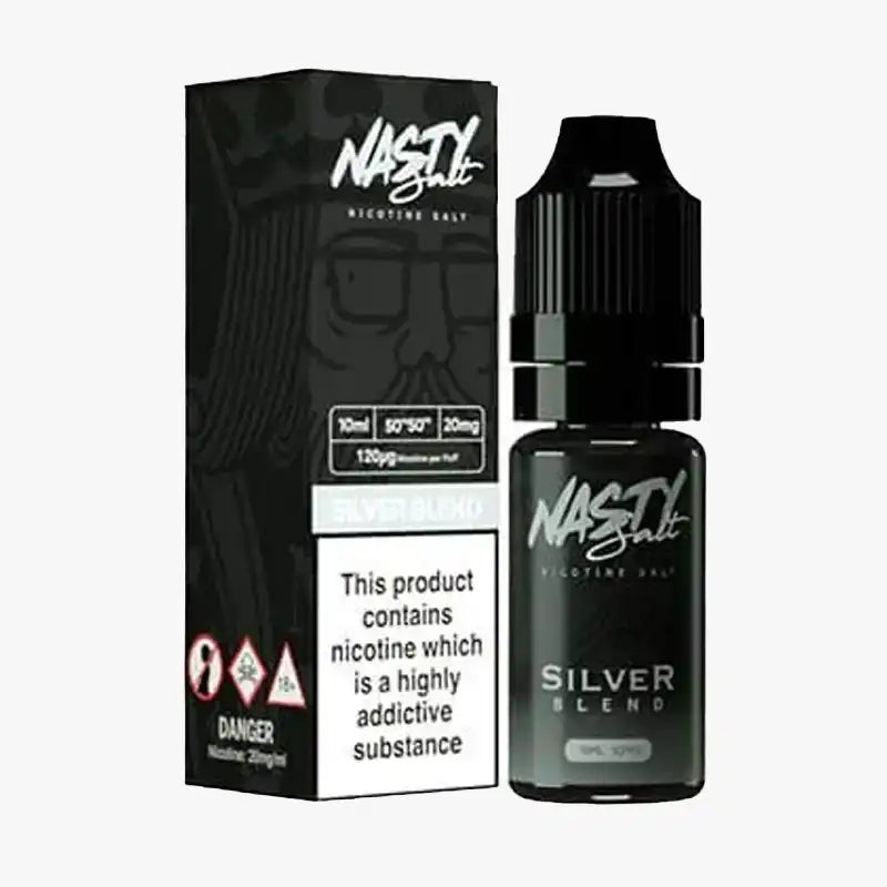Nasty Nic Nasty Nic Salt 10x10ml E Liquid Silver Blend