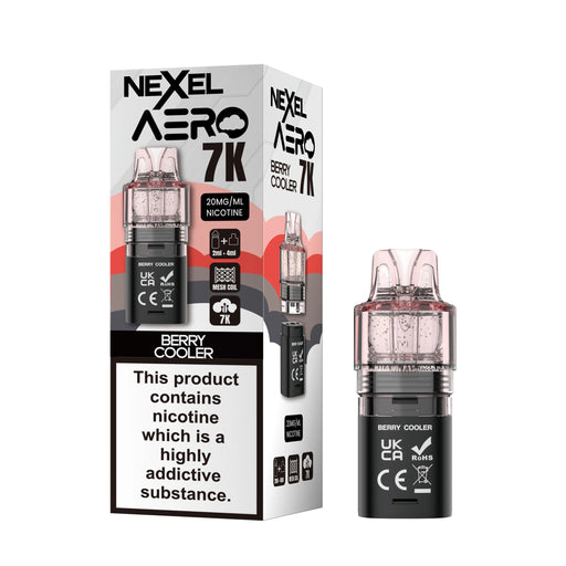 Nexel Aero 7K Puffs Prefilled Pods + Refill Container - berry cooler