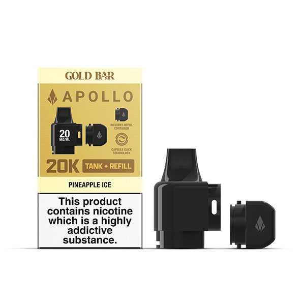 Gold Bar Apollo 20K Prefilled Tank + Refill Pod