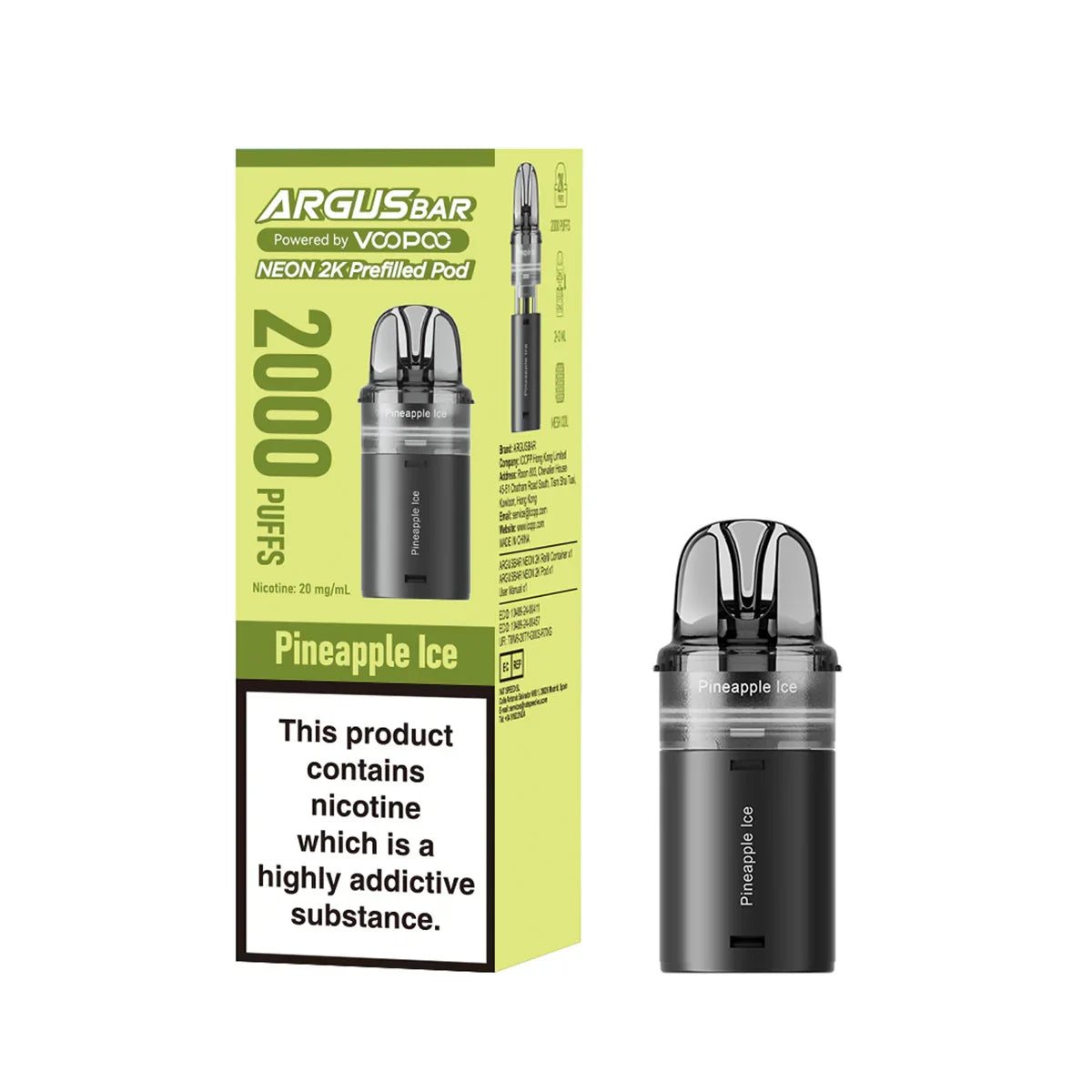 Voopoo Argus Bar Neon 2K Prefilled Pods | 5 for 17 Voopoo Argus Bar Neon 2K Prefilled Pods | 5 for 17