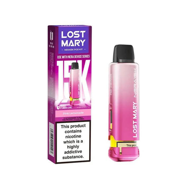 Pink Lemonade Lost Mary Nera Fullview refill pods