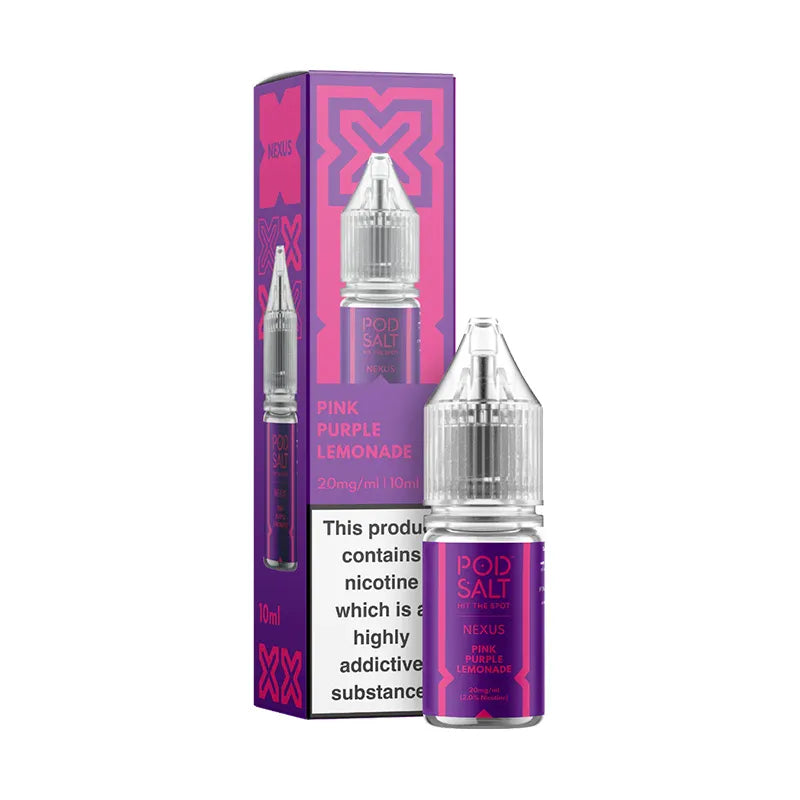 Pink Purple Lemonade 10ml Nic Salt By Pod Salt Nexus