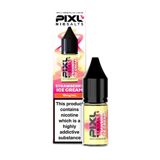 Pixl Strawberry Ice Cream Nic Salt E-Liquid - 10 Pack