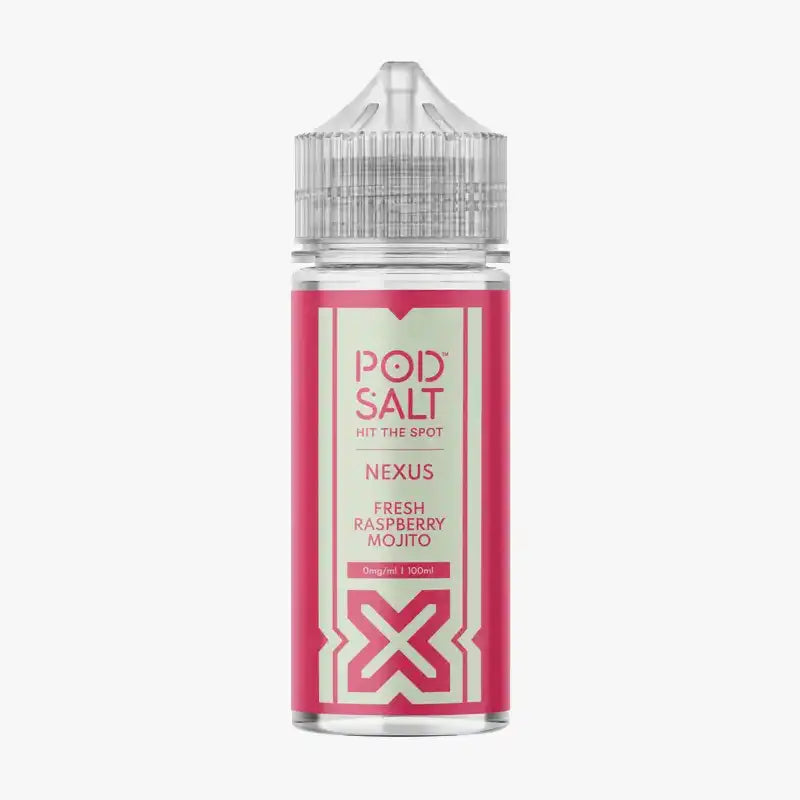Pod Salt Nexus 100ml Shortfill E Liquids Fresh Raspberry Mojito