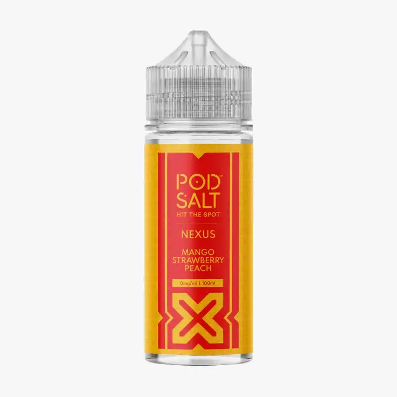 Pod Salt Nexus 100ml Shortfill E Liquids Mango Strawberry Peach