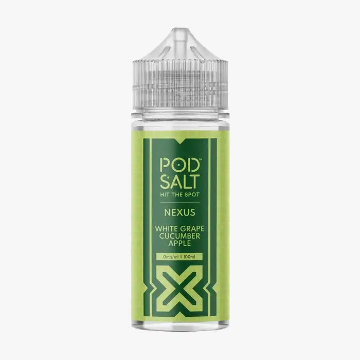 Pod Salt Nexus 100ml Shortfill E Liquids White Grape Cucumber Apple