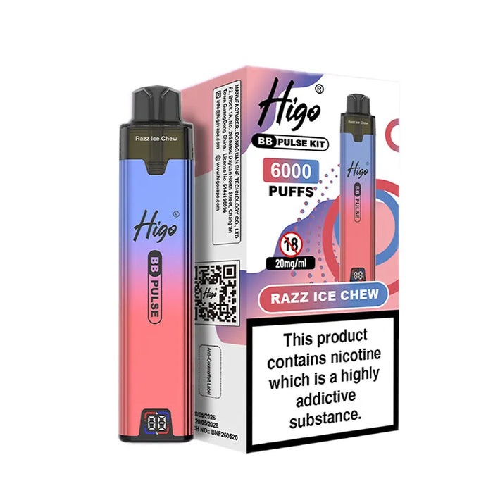 Razz Ice Chew Higo BB Pulse 6000 Prefilled Pod Kit