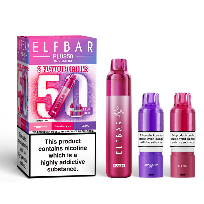 Elf Bar Plus 50 Prefilled Pod Kit - red edition