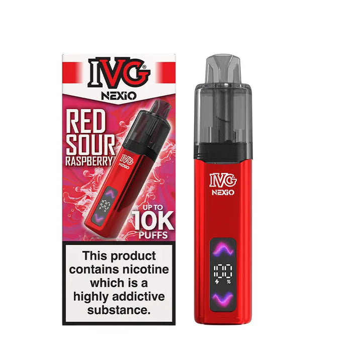 Red Sour Raspberry IVG Nexio Prefilled Pod Kit