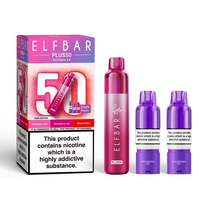 Elf Bar Plus 50 Prefilled Pod Kit - ruby edition