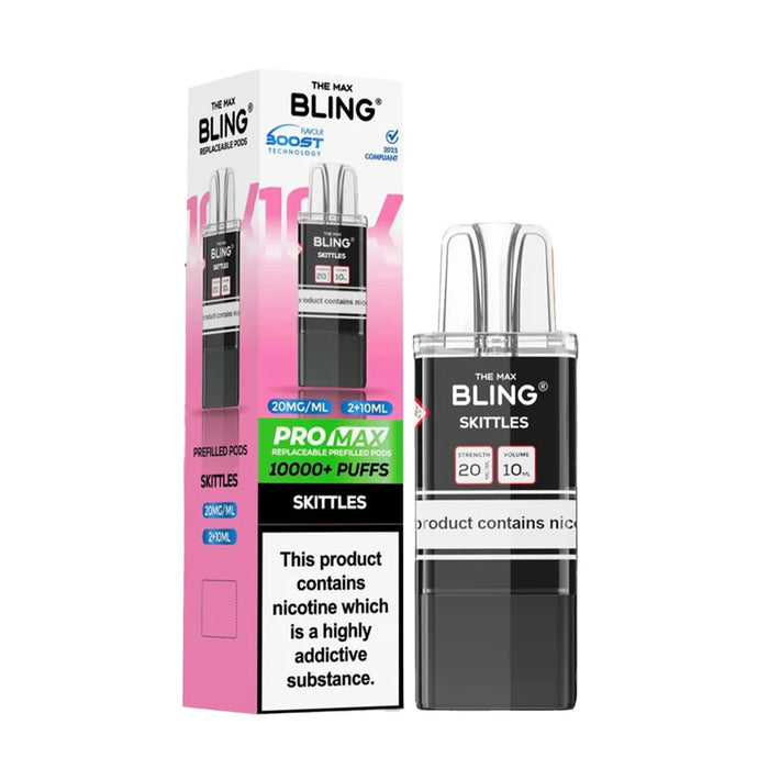 Skittles The Bling Pro Max 10K Prefilled Pod + Refill Container