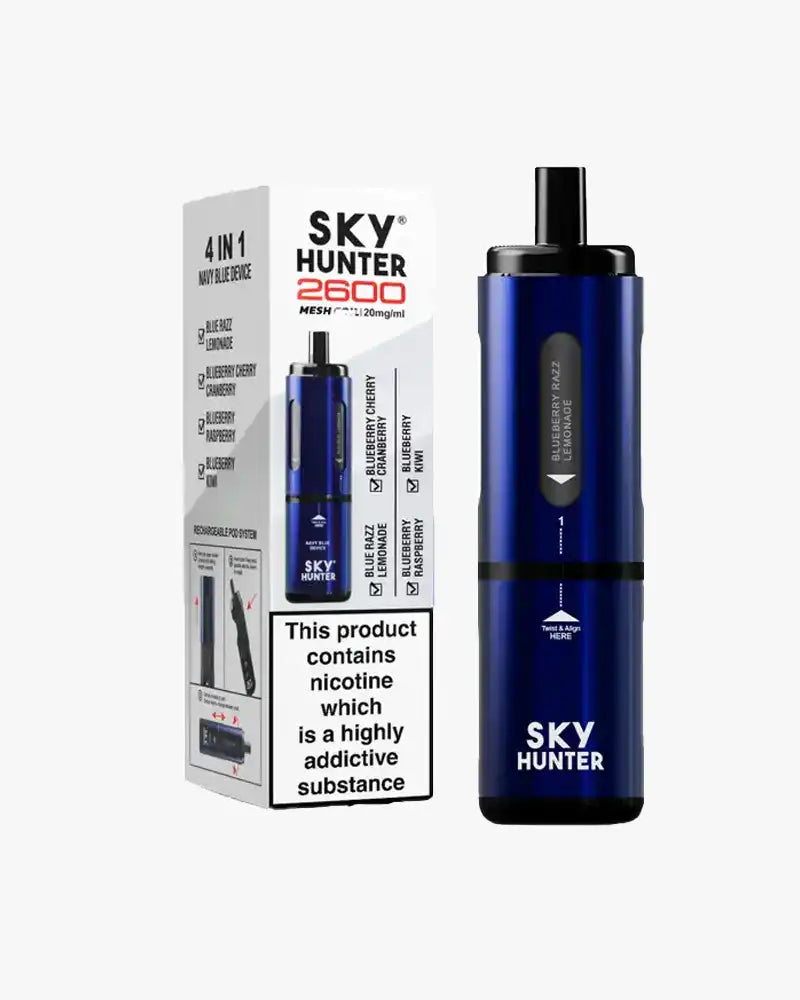 Sky Hunter 2600 Prefilled Pod 2ml Vape Kit Blue
