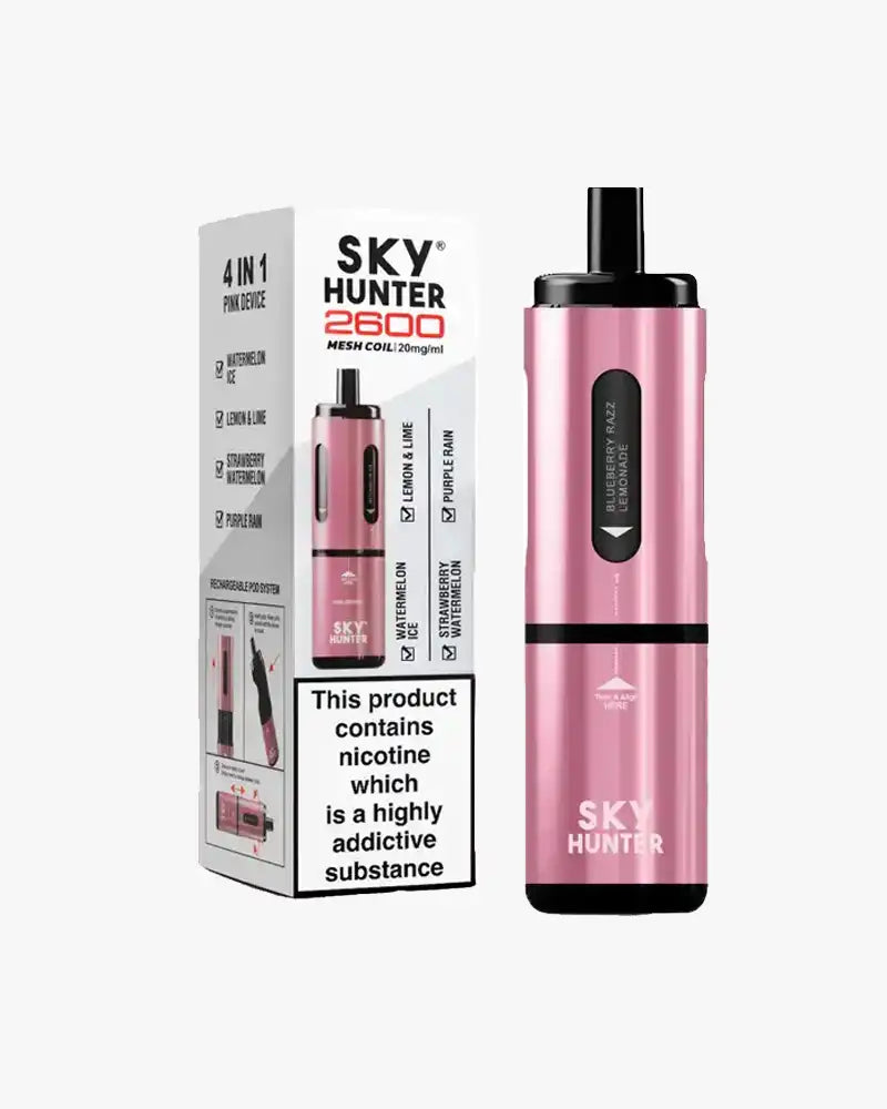 Sky Hunter 2600 Prefilled Pod 2ml Vape Kit Pink