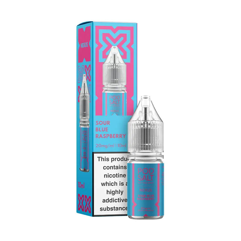 Sour Blue Raspberry Nic Salt 10ml By Pod Salt Nexus