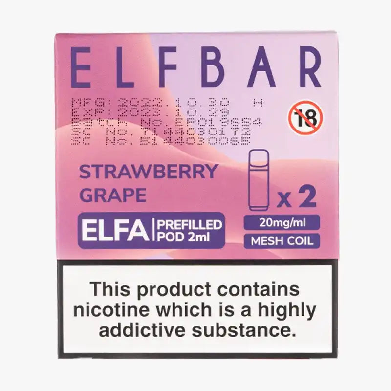 Strawberry Grape Elf Bar Elfa Prefilled Pod