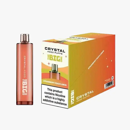 Strawberry Peach Lemon Crystal The Big One 4000 Disposable Vape 0mg